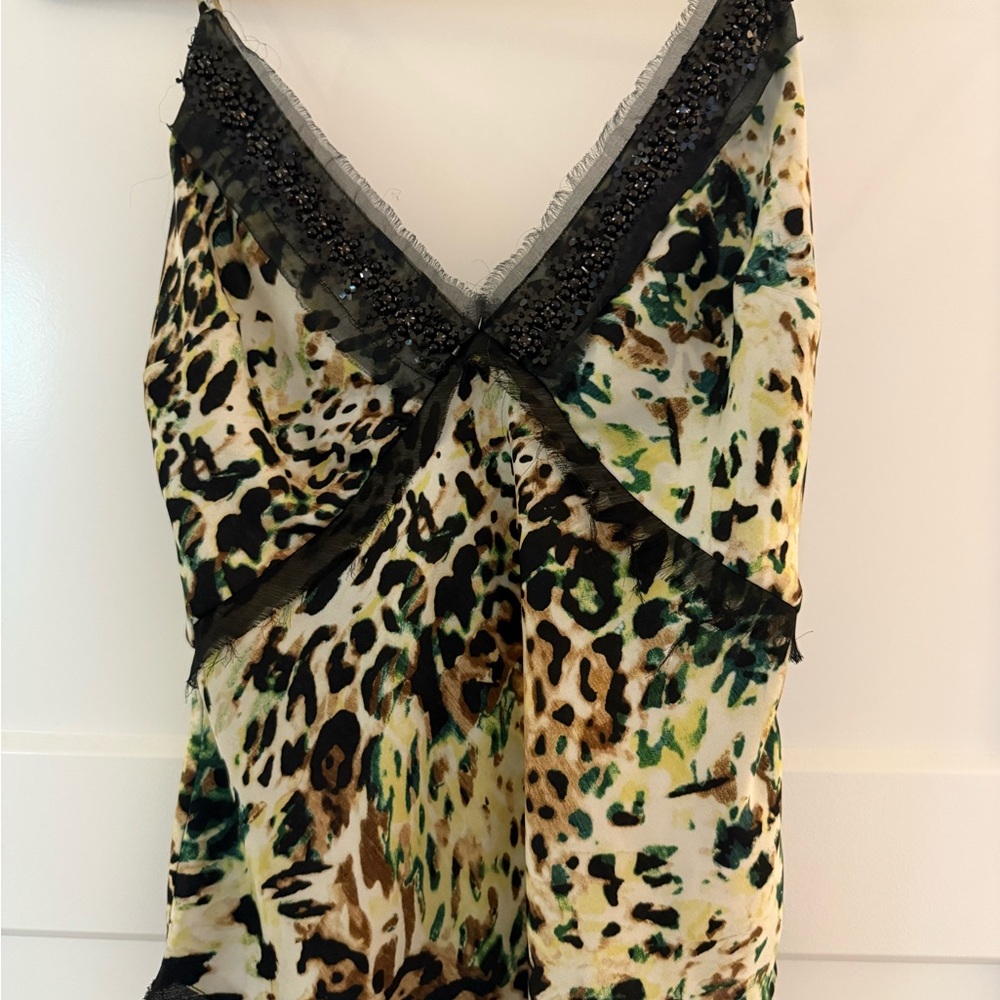 Leopard Print V-Neck Women's Top